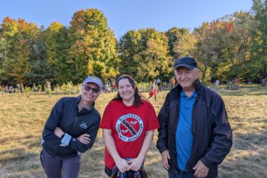 Lisa Margeson, Melanie Mathieu and Don Kelly helping plant 1000 Trees