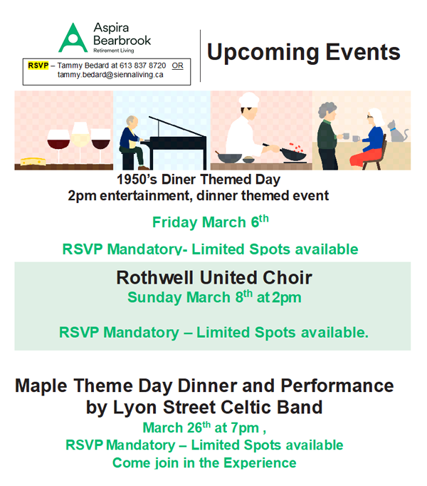 Aspira Bearbrook March Events