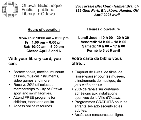 Library Hours April 2026