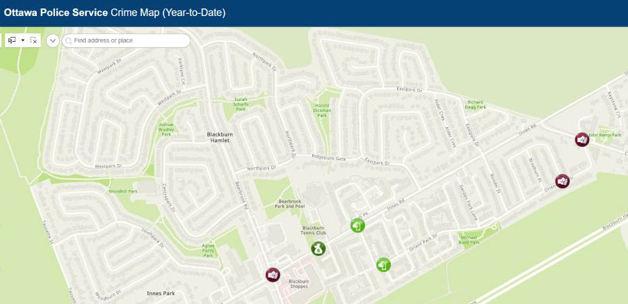 Ottawa Police Crime Map April 2026