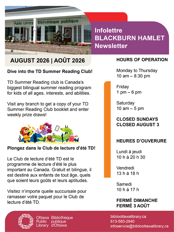 Ottawa Public Library August 2026
