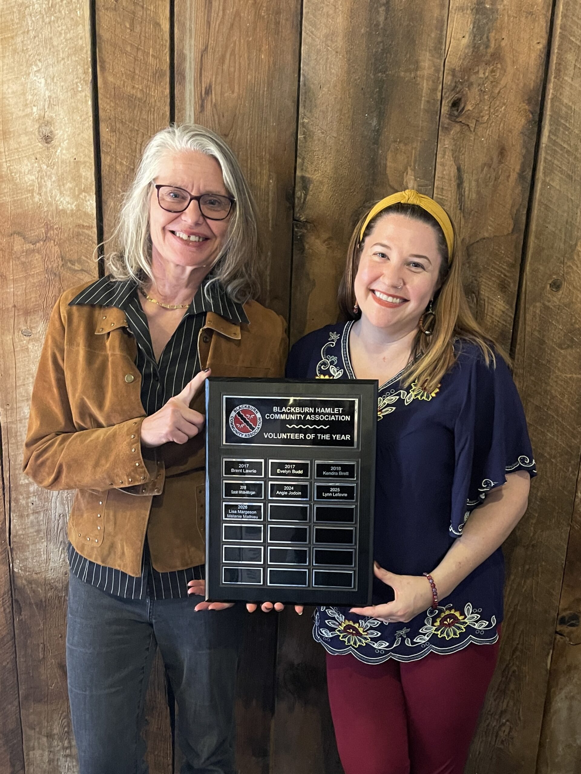 2026 Volunteers of the Year Lisa Margeson and Melanie Mathieu